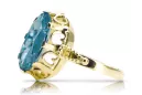 Ring Aquamarin 14 Karat Gelbgold Vintage vrc134y